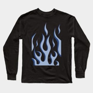 Blue Fire Long Sleeve T-Shirt